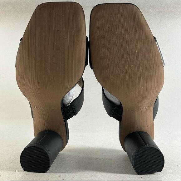 Splendid Camira Women’s Leather Sandals Heeled Slides Black Size 7 M - Picture 7 of 9